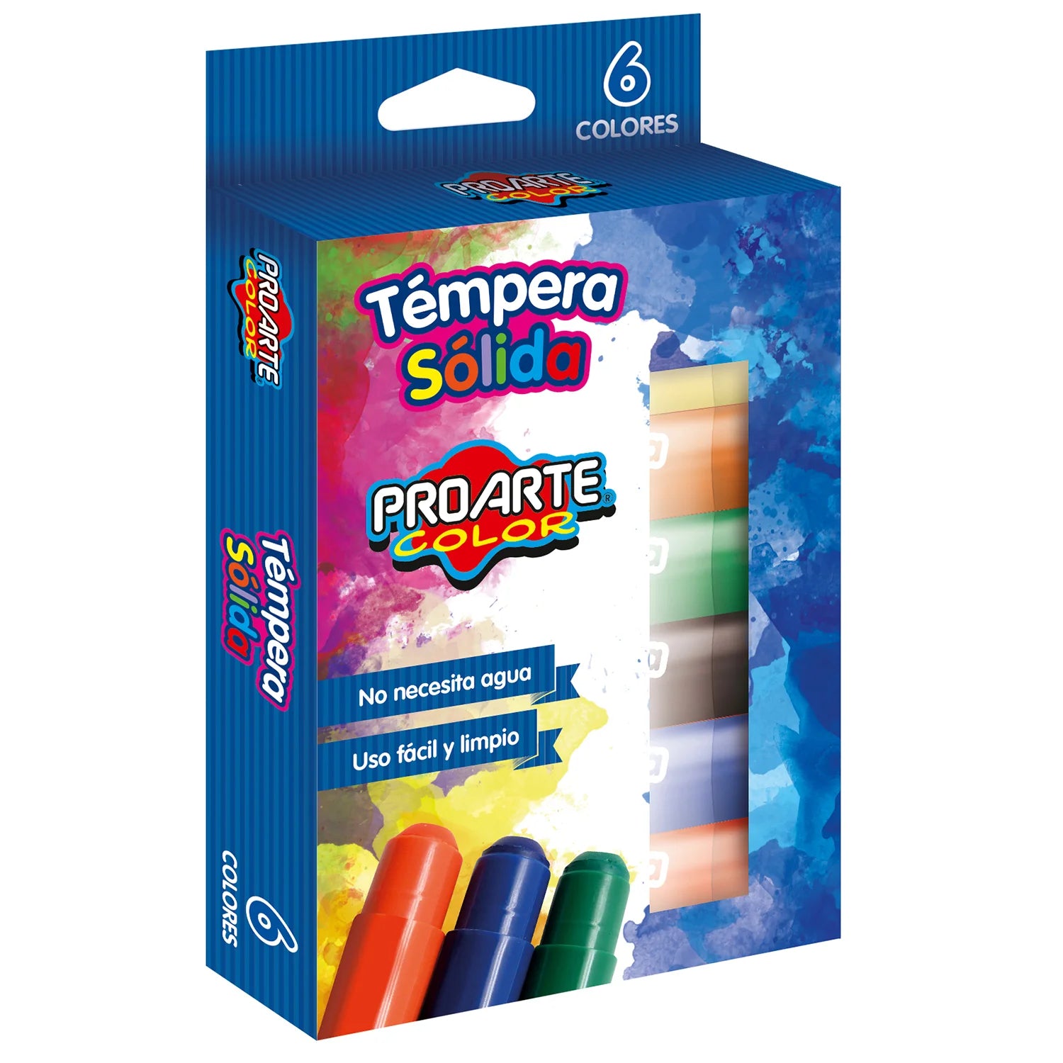 30848-K tempera solida 6 colores proarte