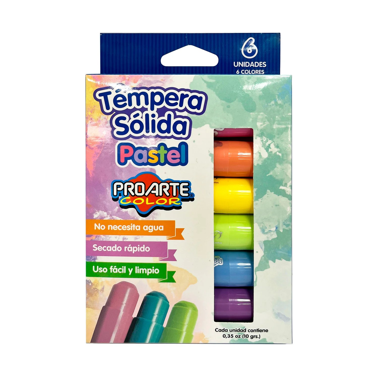 témpera sólida pastel