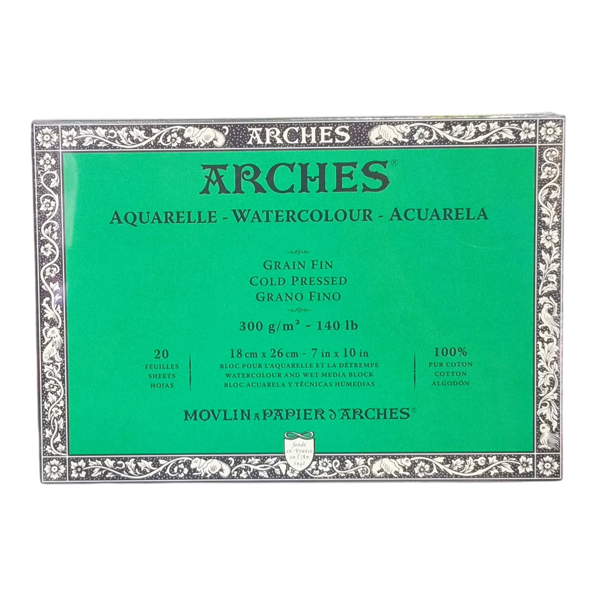 arches acuarela grano fino 18x26cm
