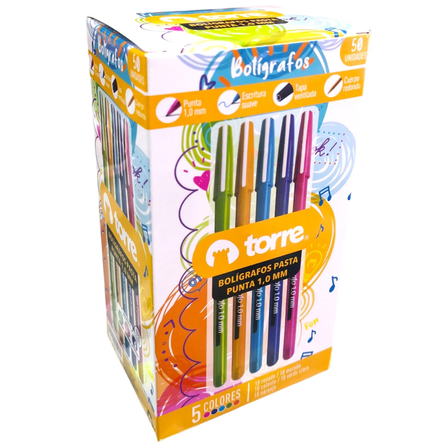 lápices pasta torre de colores