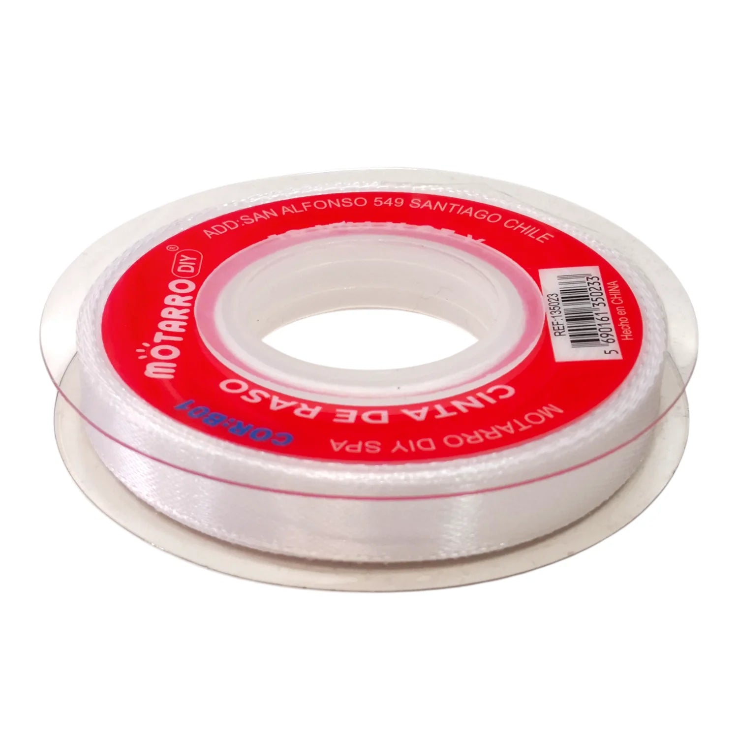 cinta de tela raso 1cm blanco