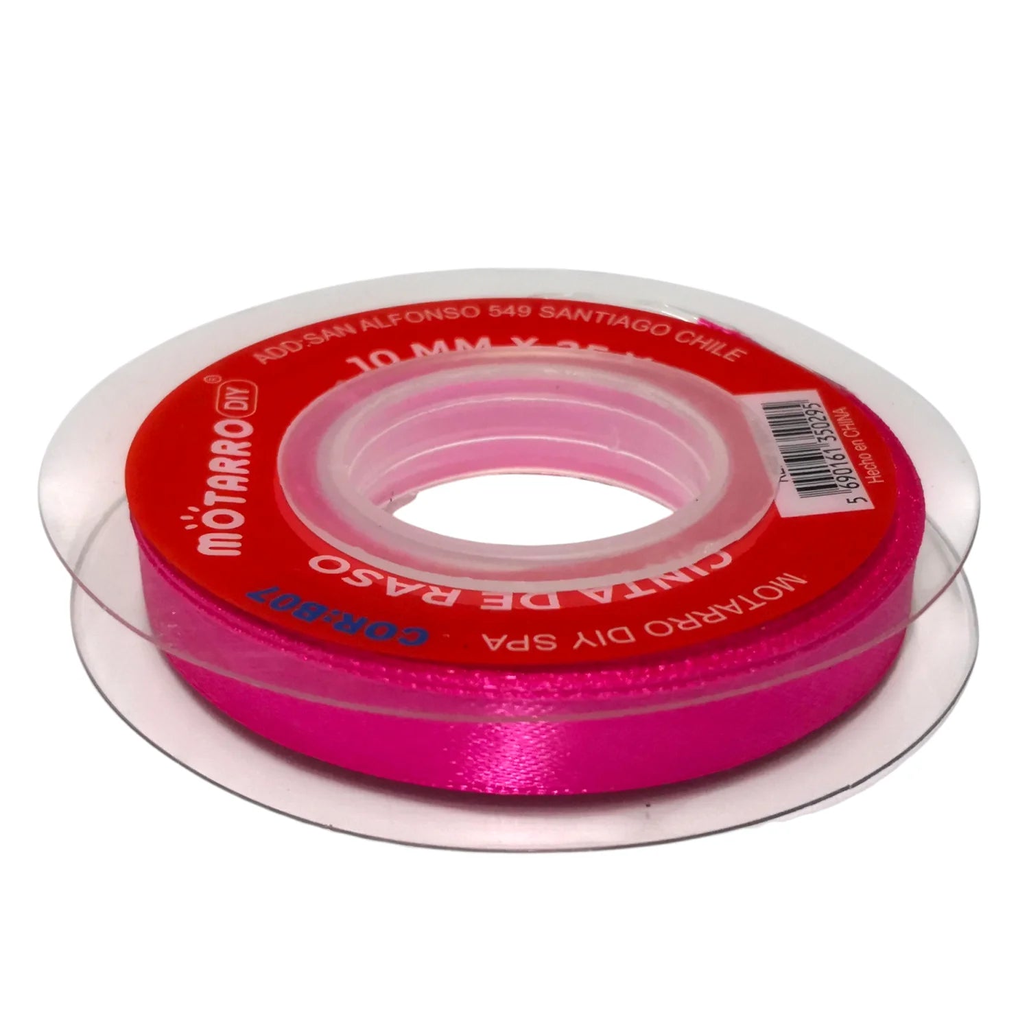 cinta de tela raso 1cm fucsia