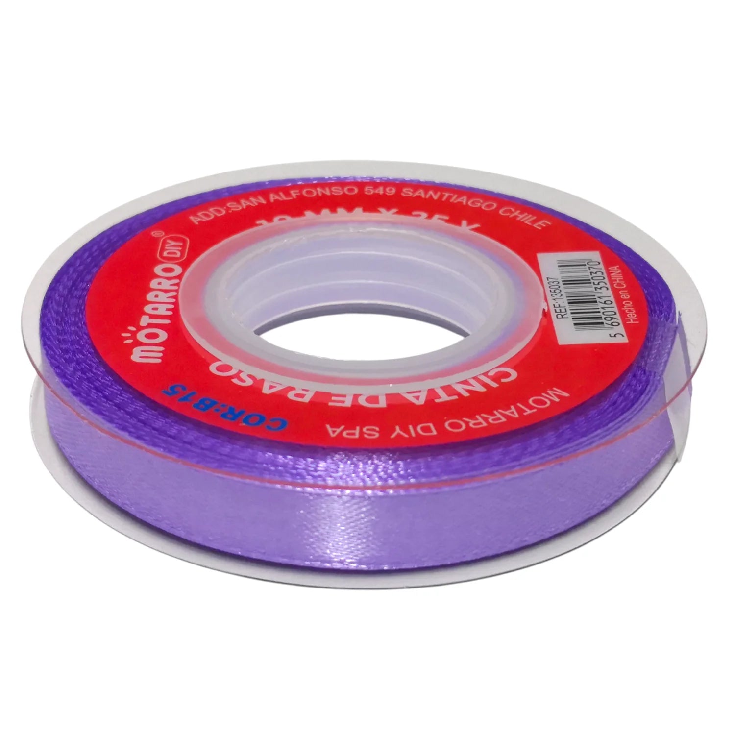 cinta de tela raso 1cm lila
