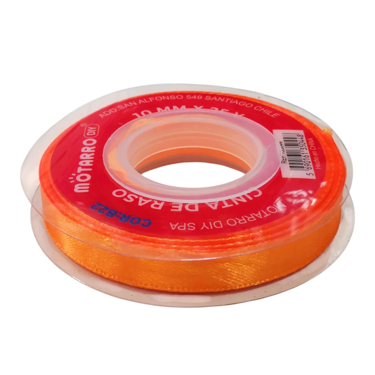 cinta de tela raso 1cm naranja