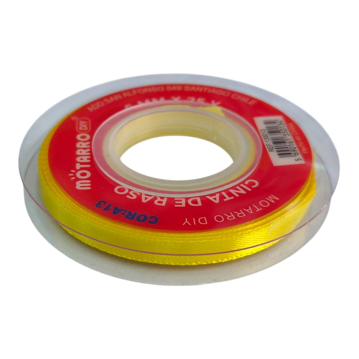 cinta de tela 6mm amarillo