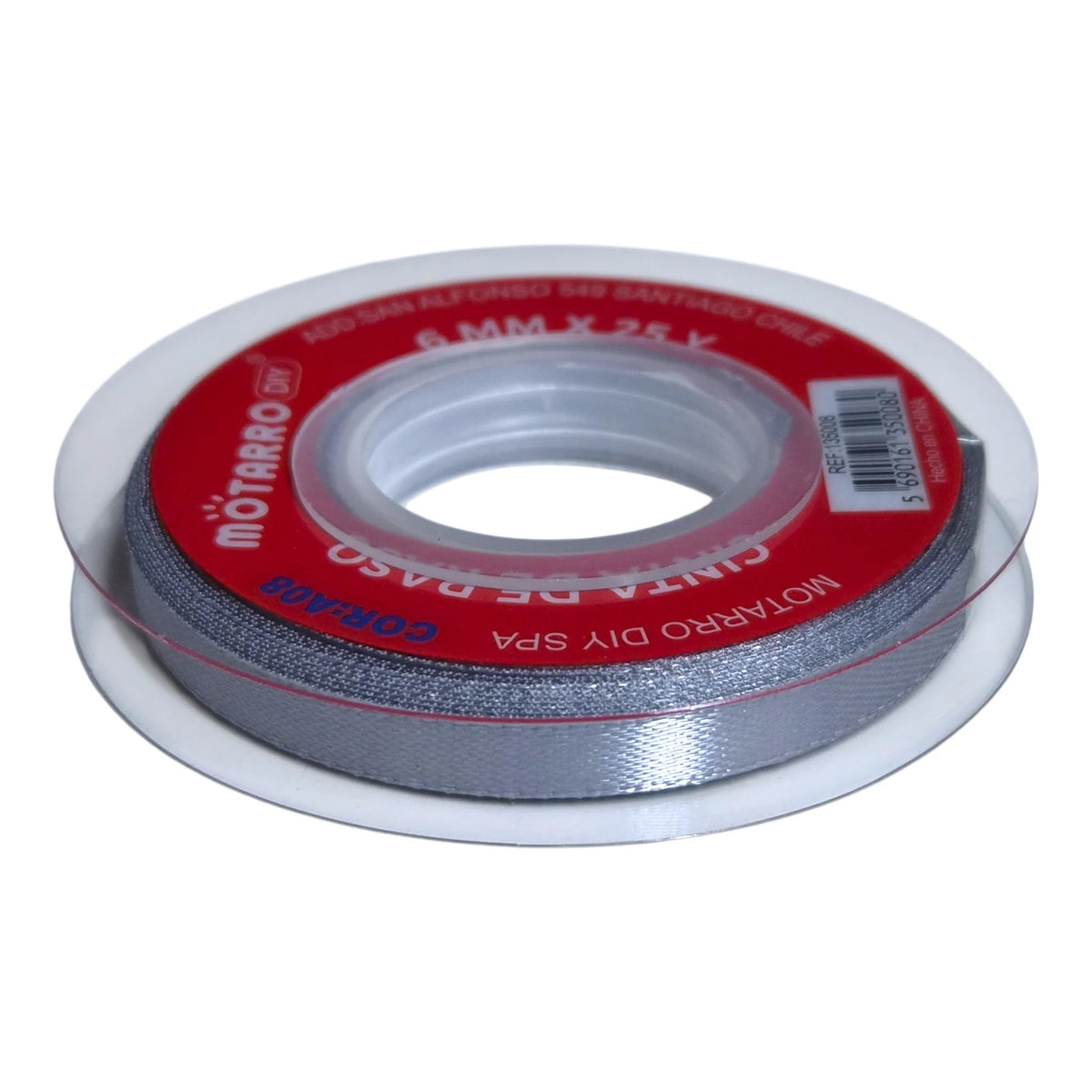 cinta de tela 6mm gris