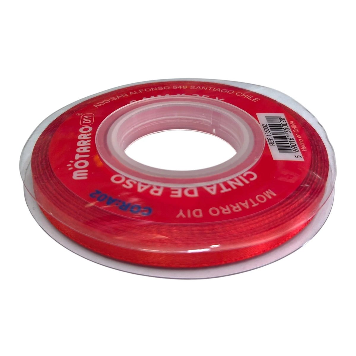 cinta de tela 6mm rojo