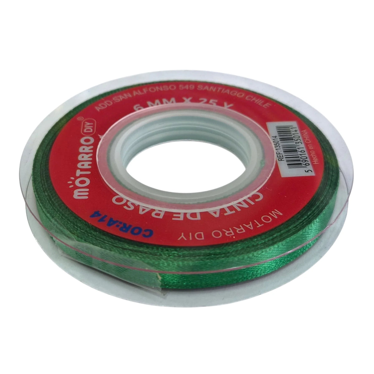 cinta de tela 6mm verde