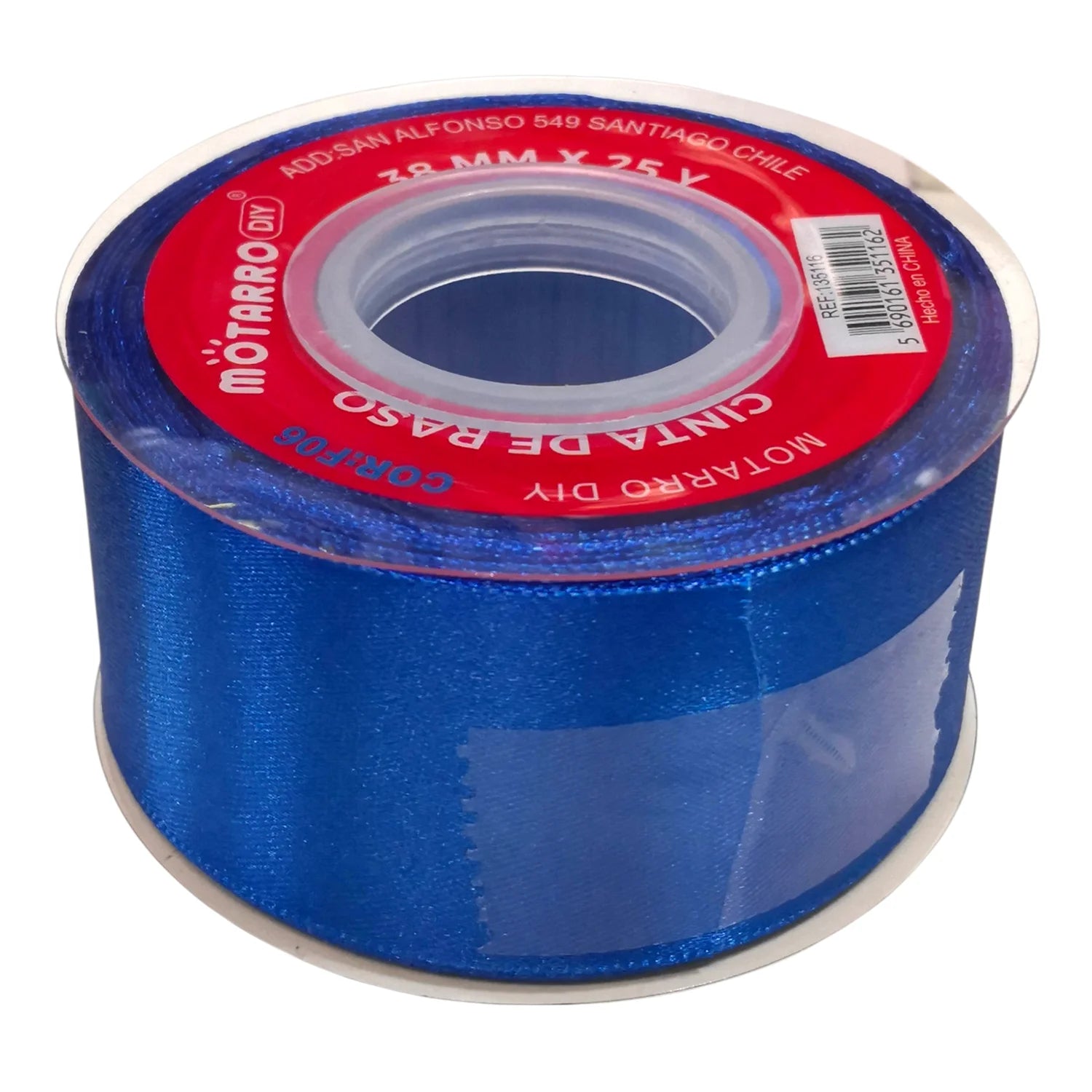 cinta de raso 4cm azul rey