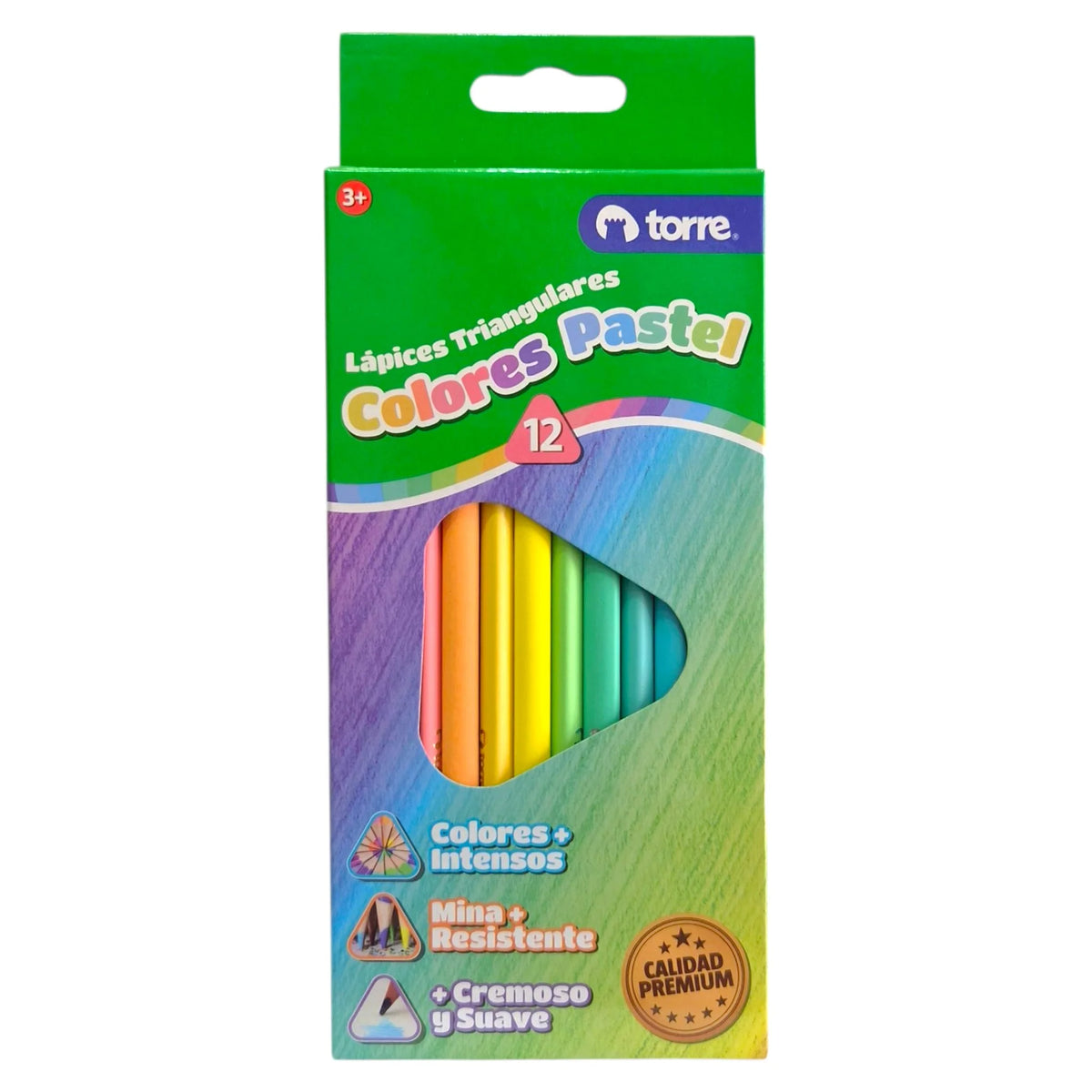 lapices de colores pasteles torre