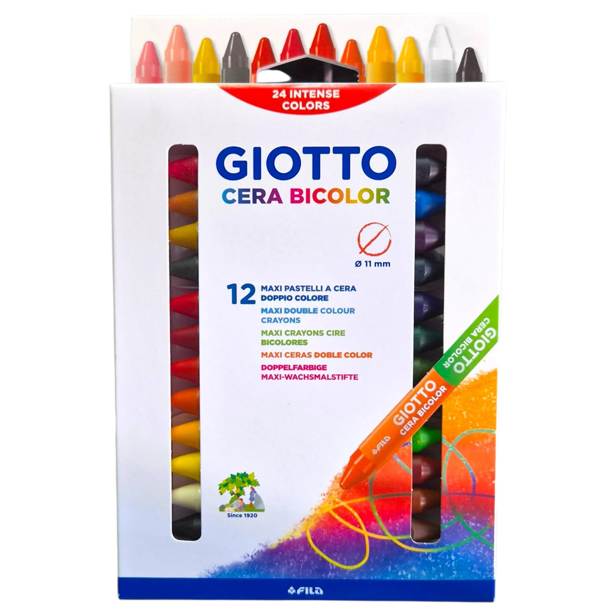 Lápices de cera bicolor giotto