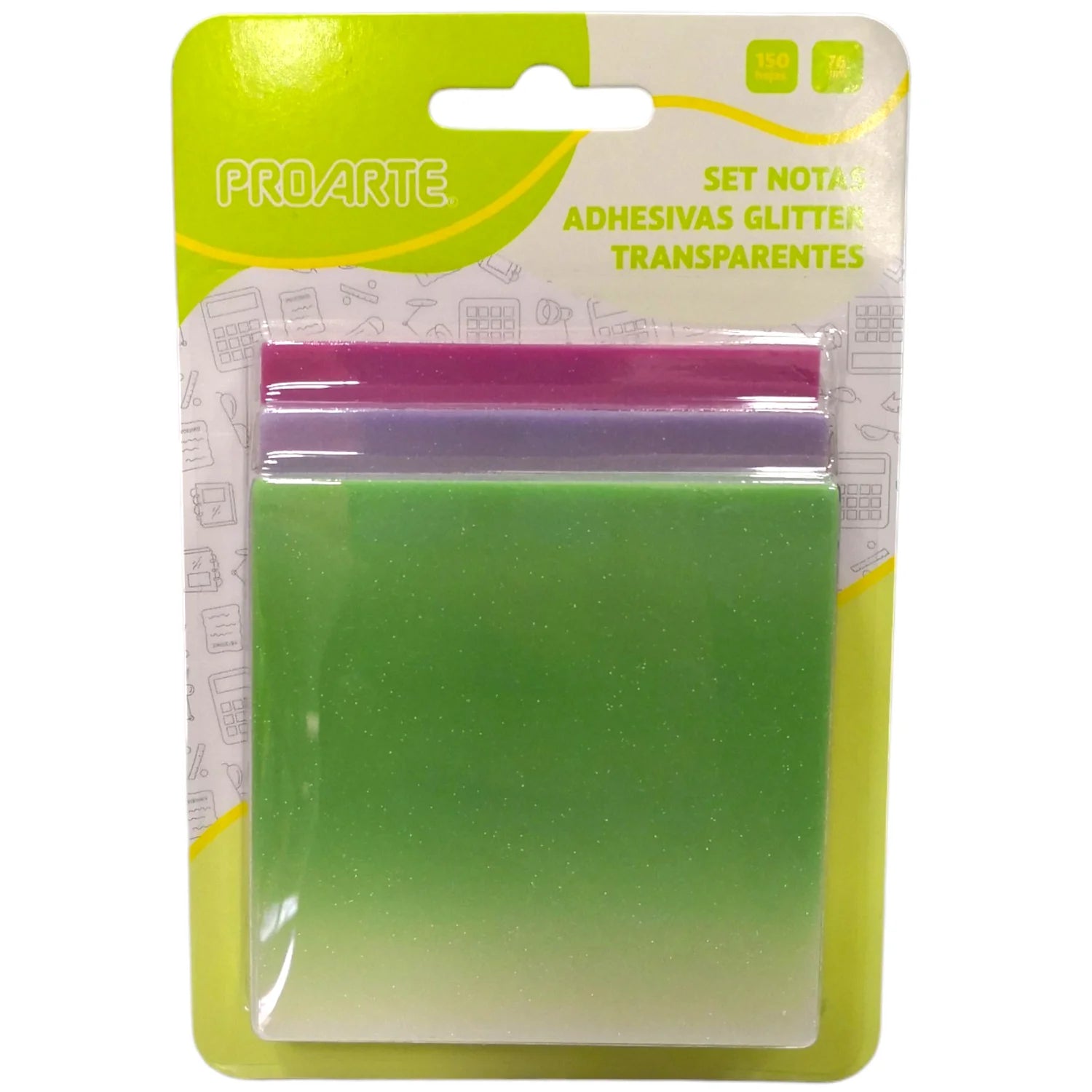 notas adhesivas glitter