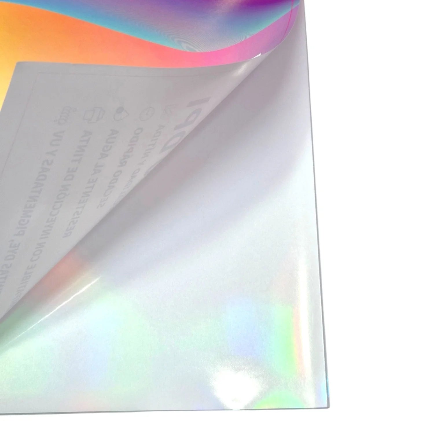 papel holográfico transparente imprimible