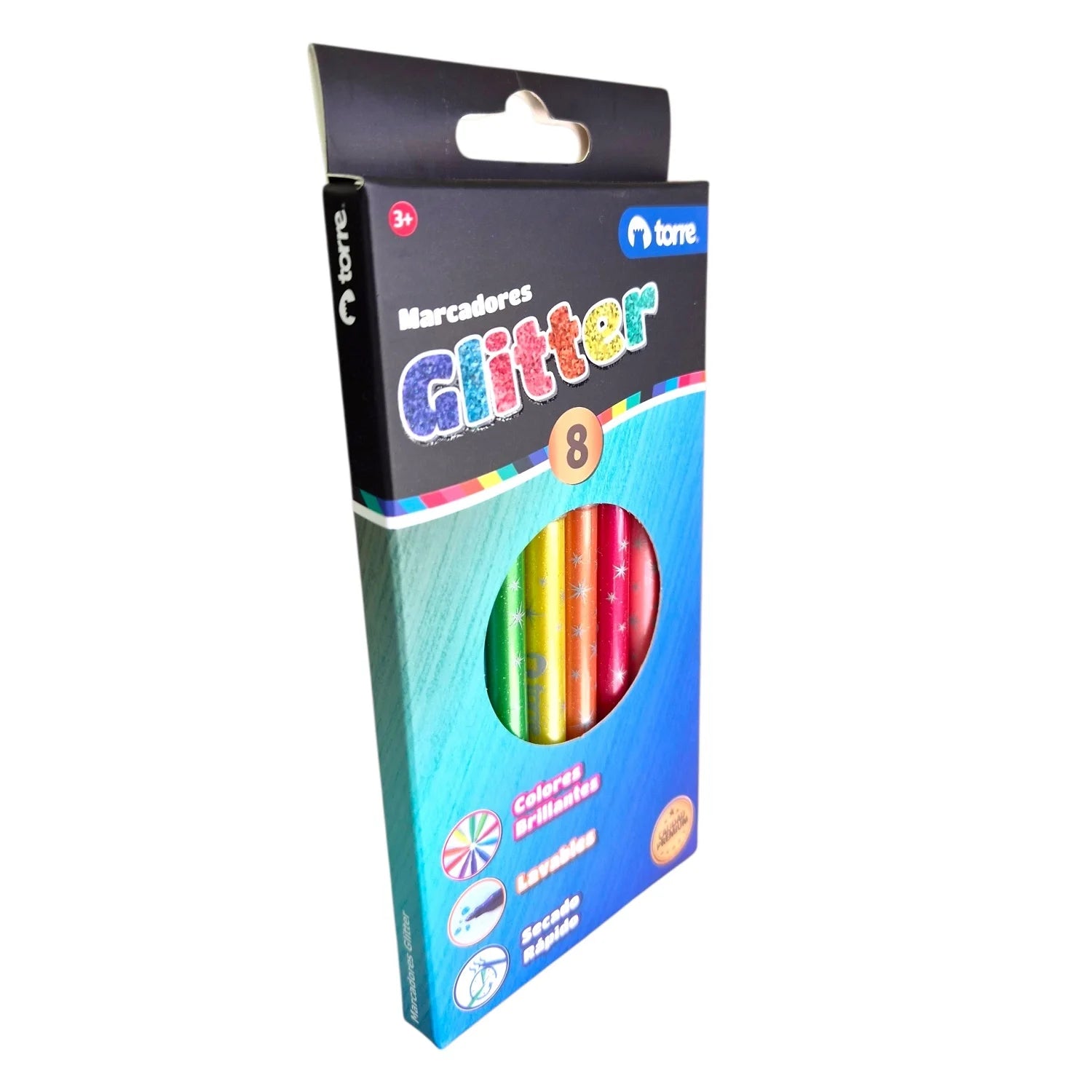 marcadores glitter torre