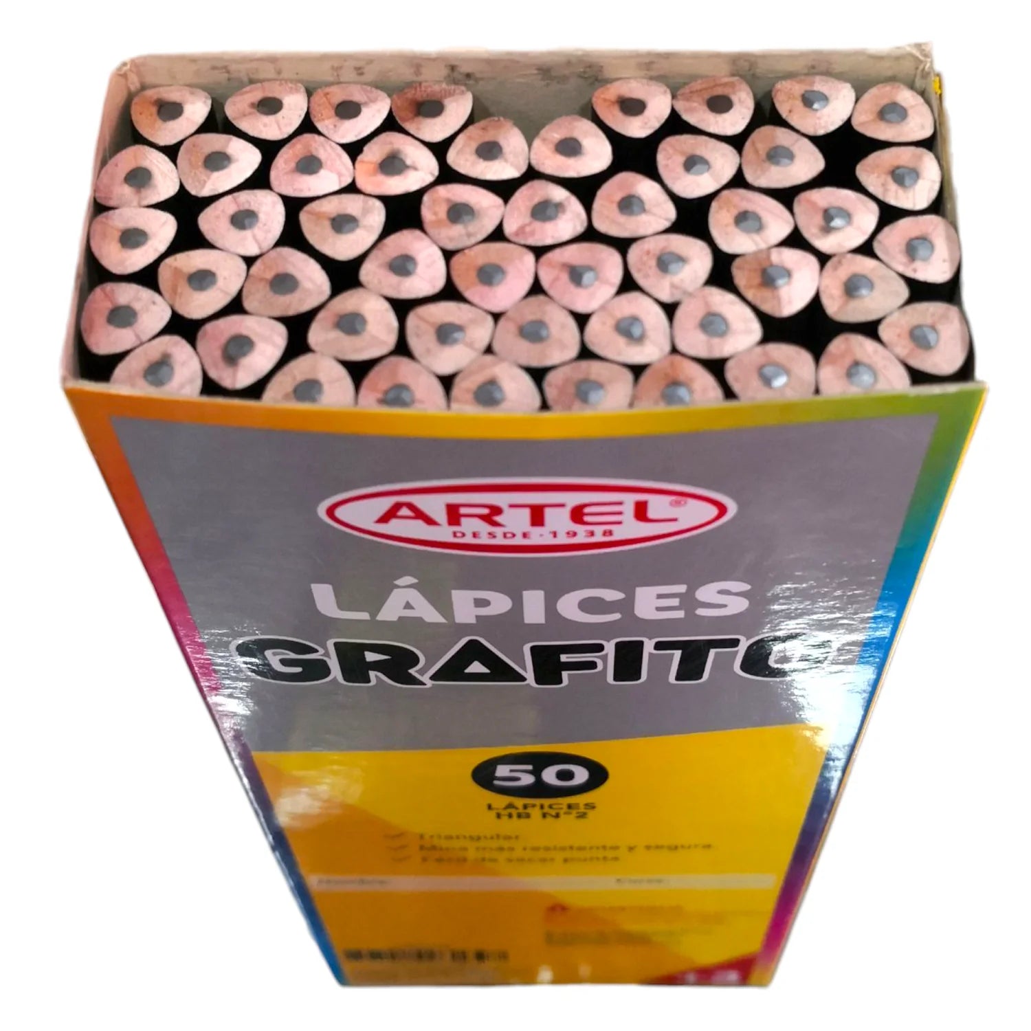caja 50 lápices grafito