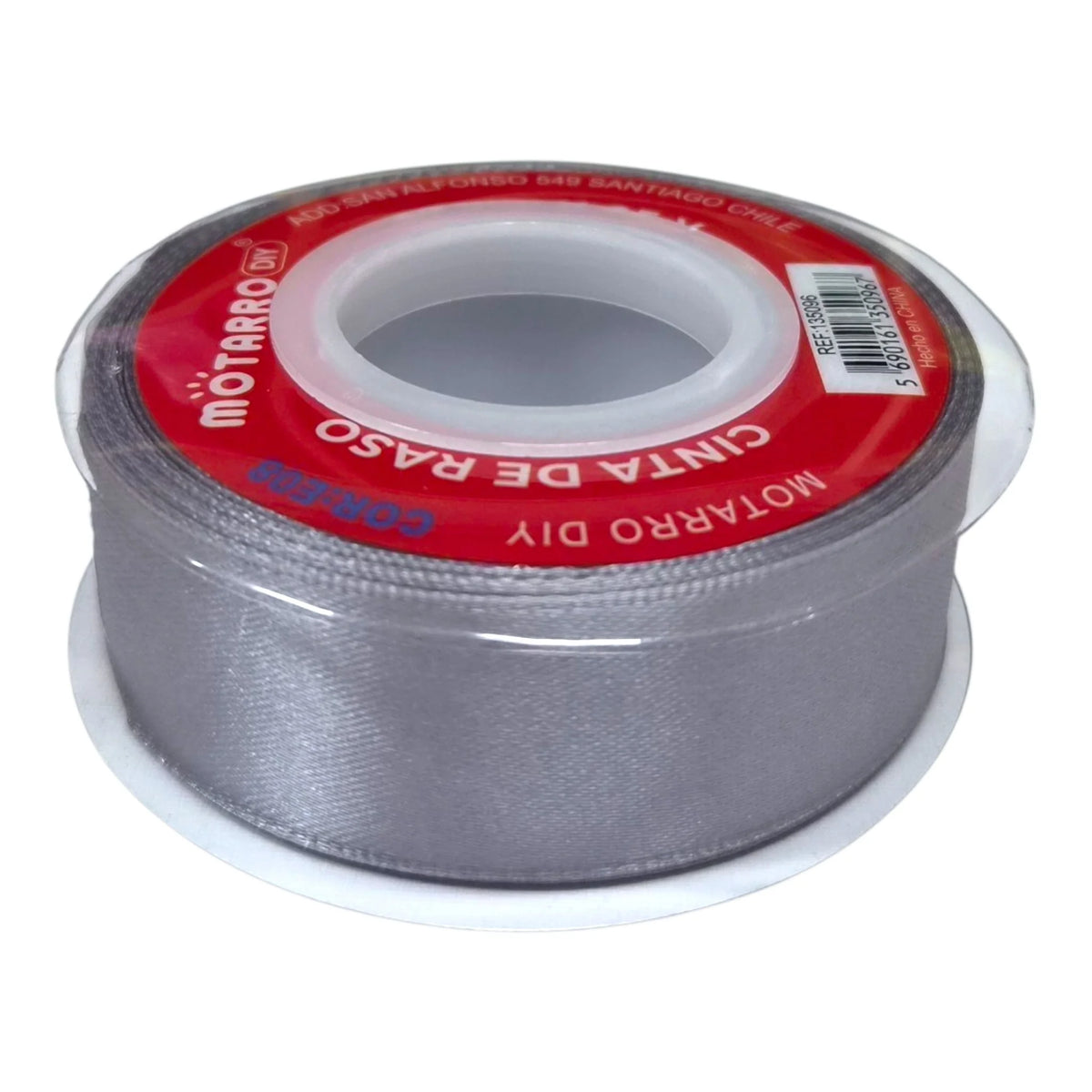cinta de tela 2,5cm gris