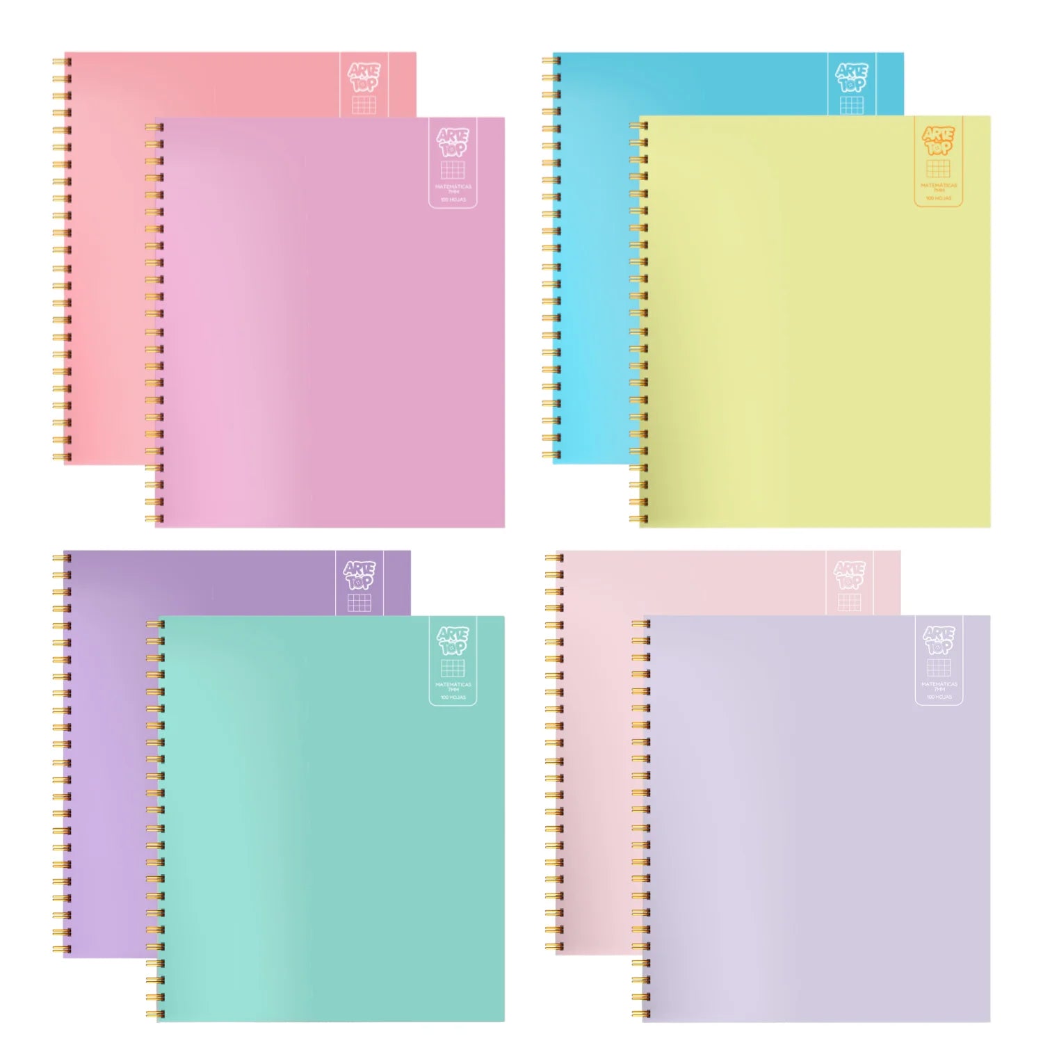cuadernos universitario colores pasteles