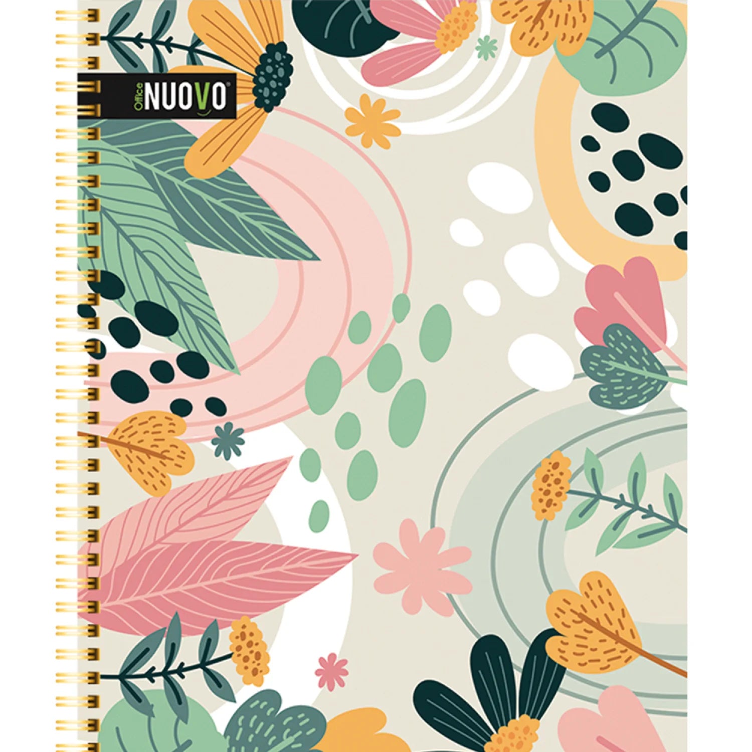 cuaderno con flores