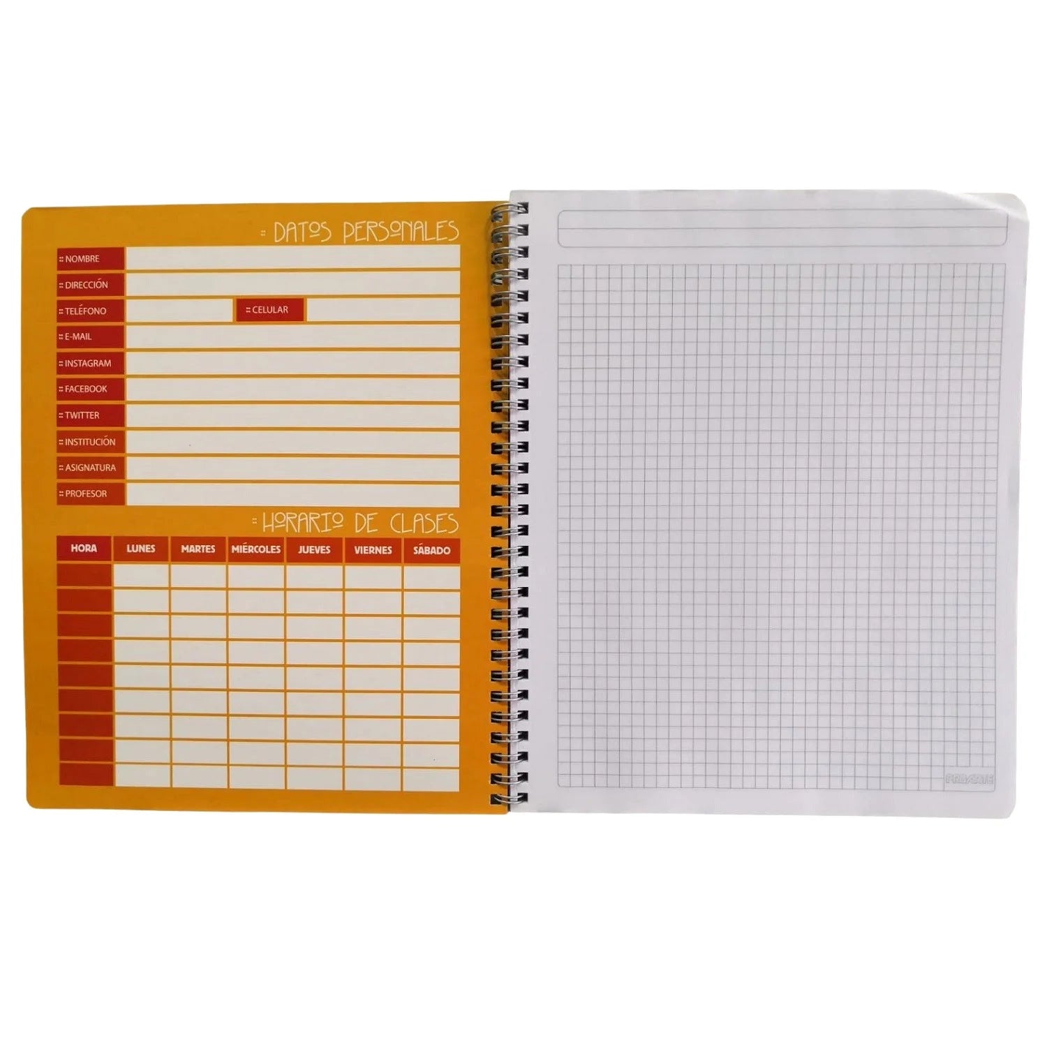cuaderno universitario 5 mm
