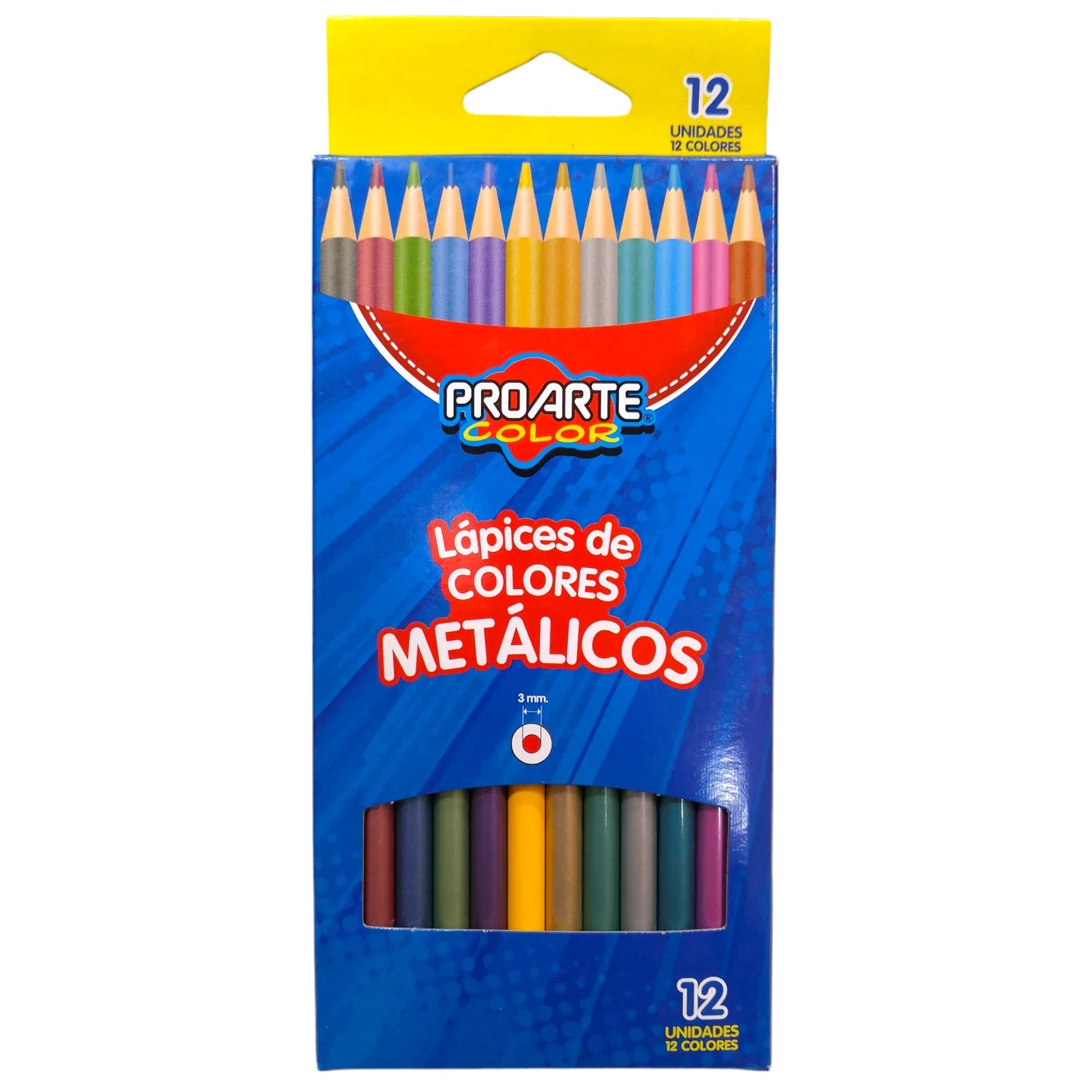 lapices de colores metalicos proarte