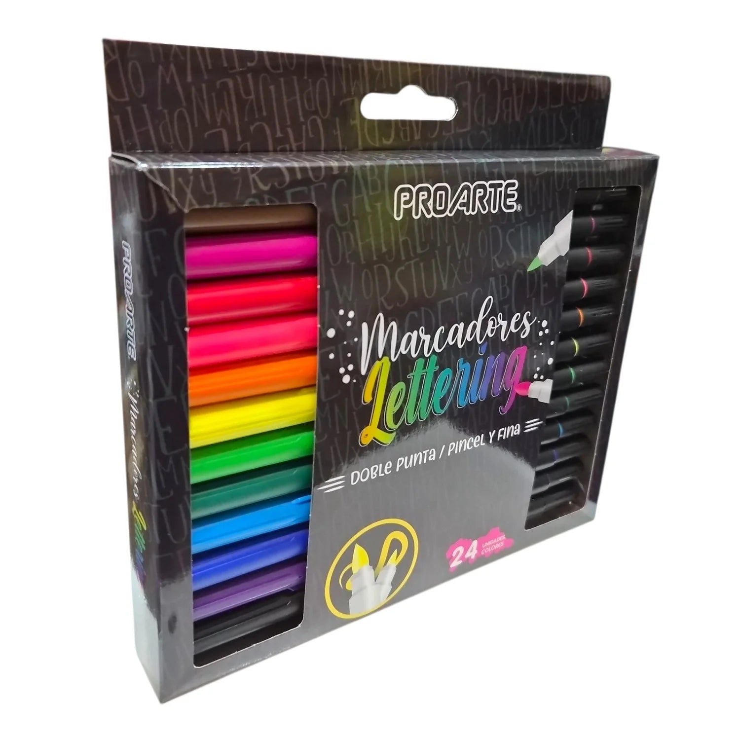 marcadores lettering 24 colores proarte