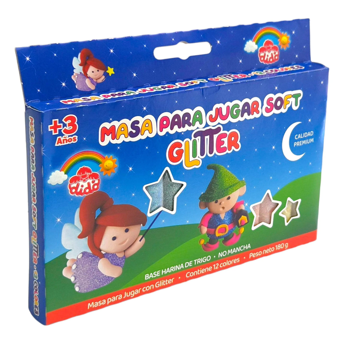 masa con brillantina dido