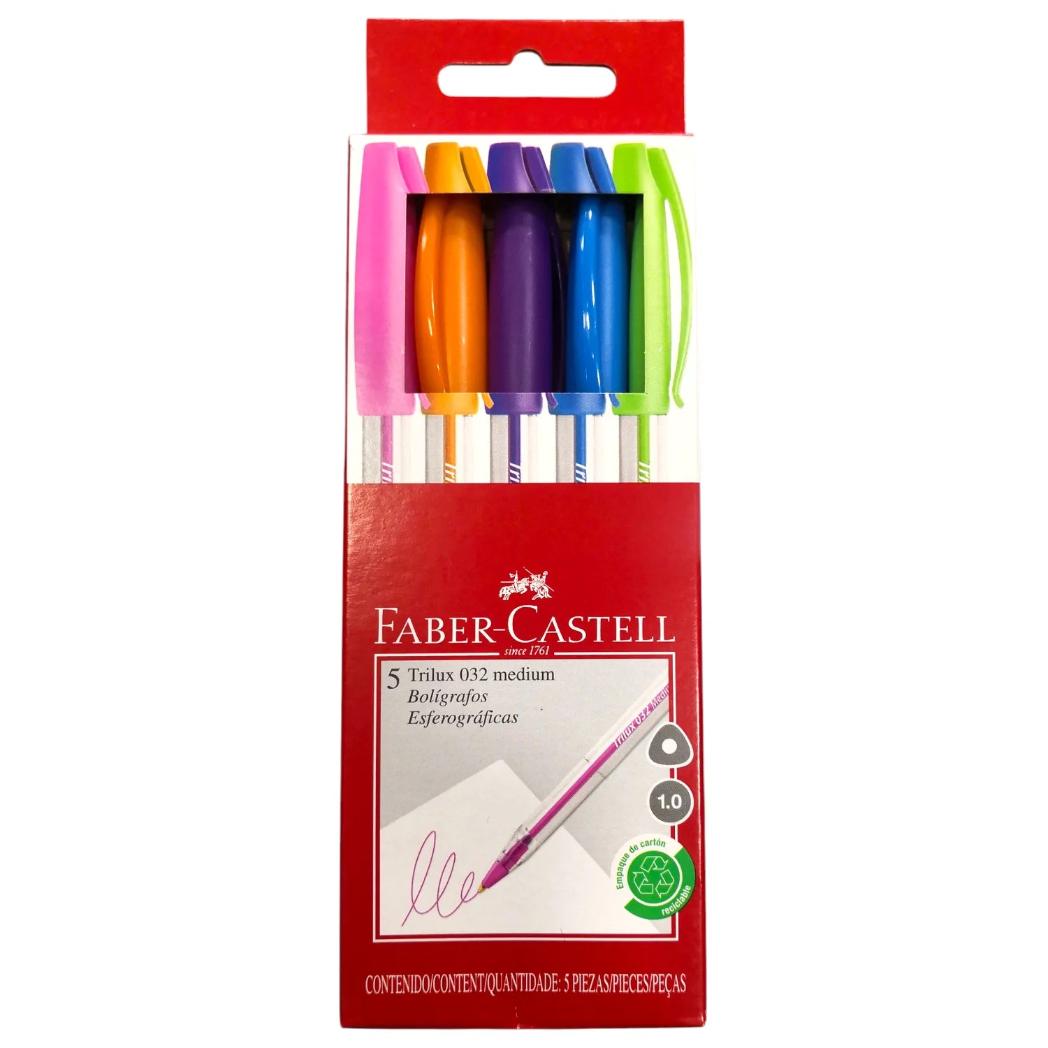 lapices pasta faber castell 5 colores