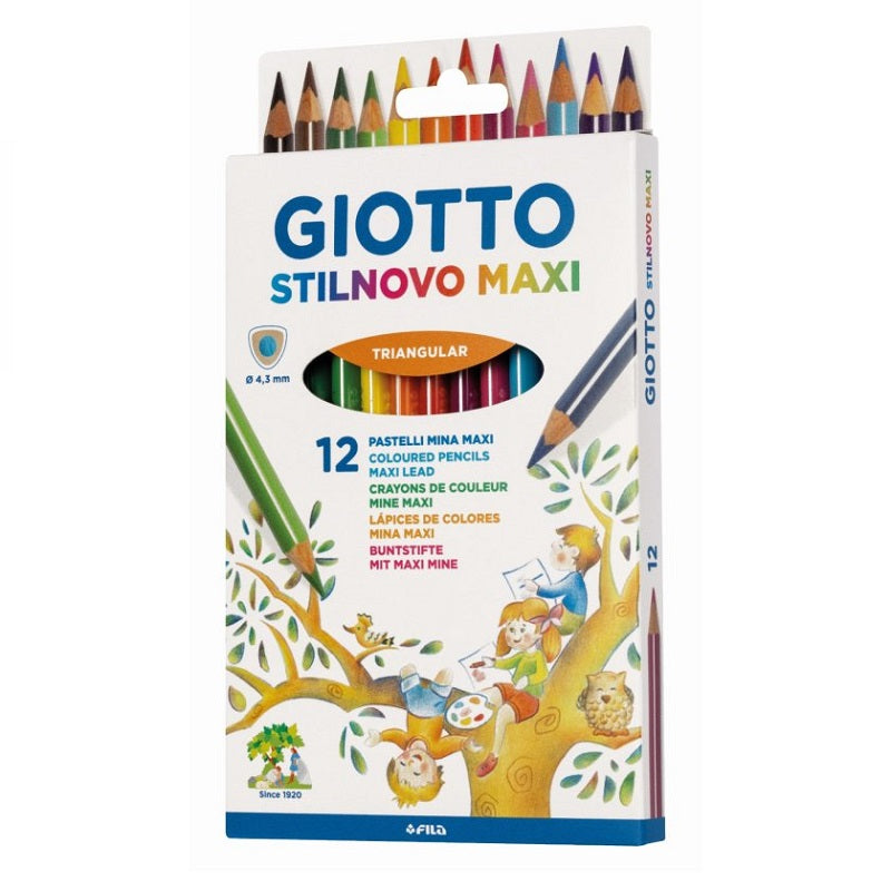 Lápices Jumbo Triangulares 12 Colores Giotto