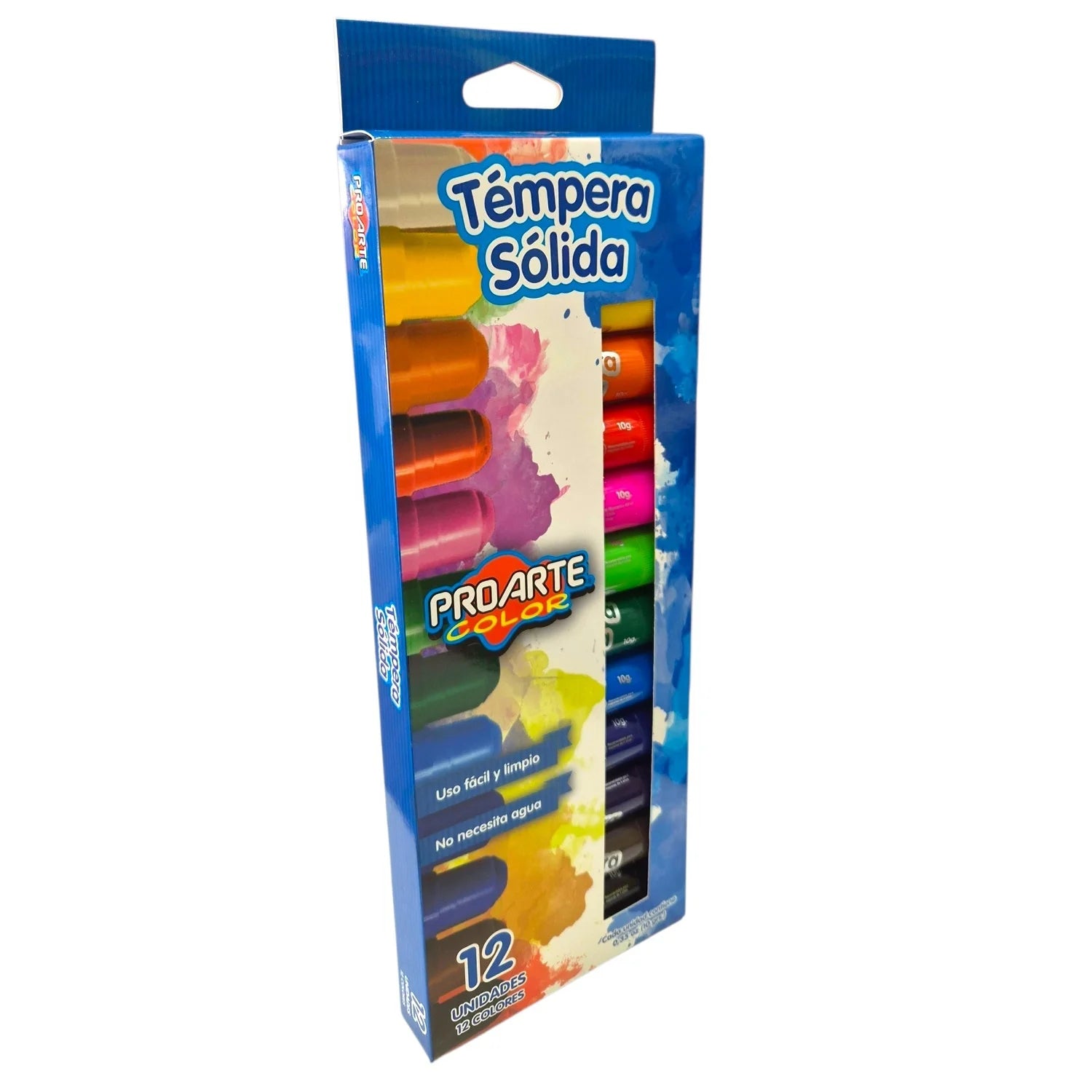 tempera solida 12 colores proarte
