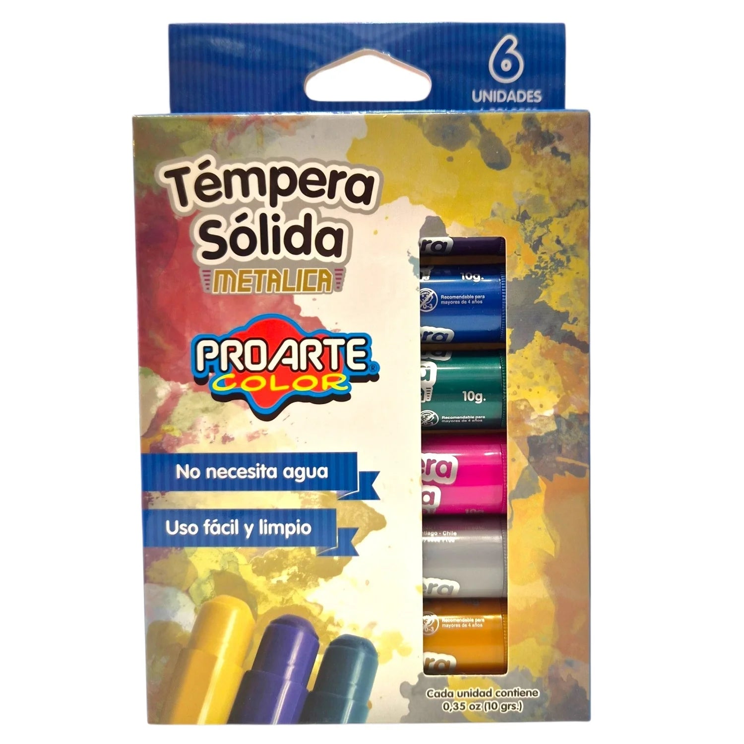 témpera sólida metálica